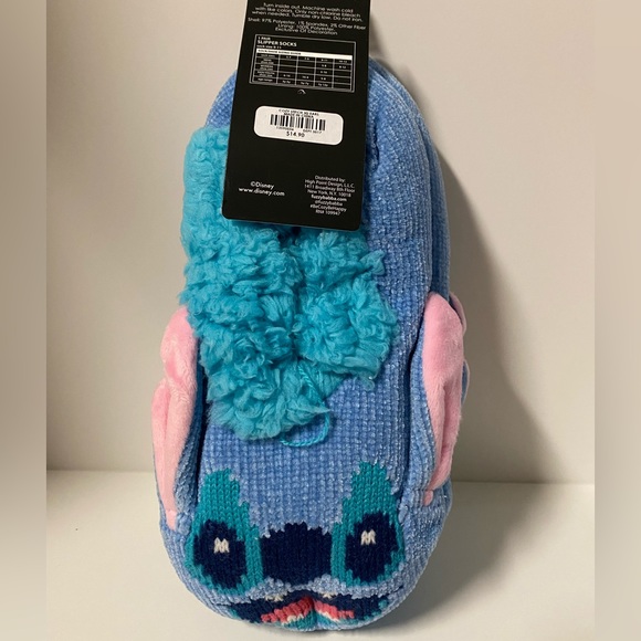 Disney Stitch Slippers Plush Sock Chenille Slip On House Shoes Size 5-10 Ohana - Picture 4 of 12